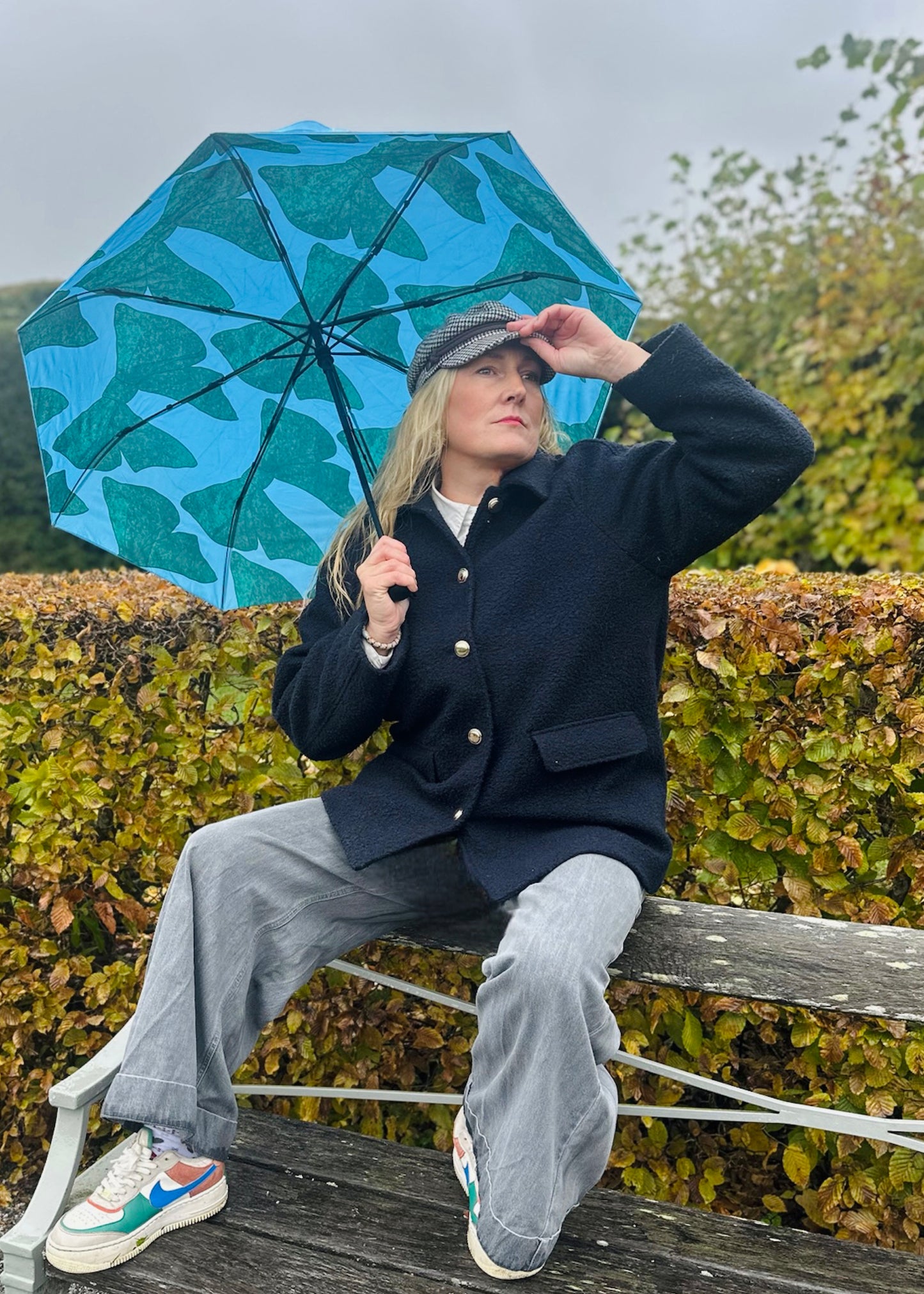 Rosa Hopfällbart Paraply