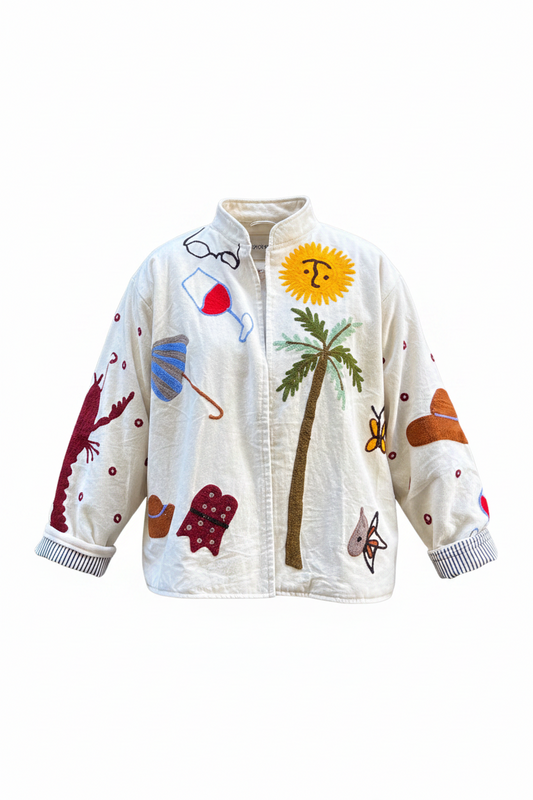Broderad sammetsjacka