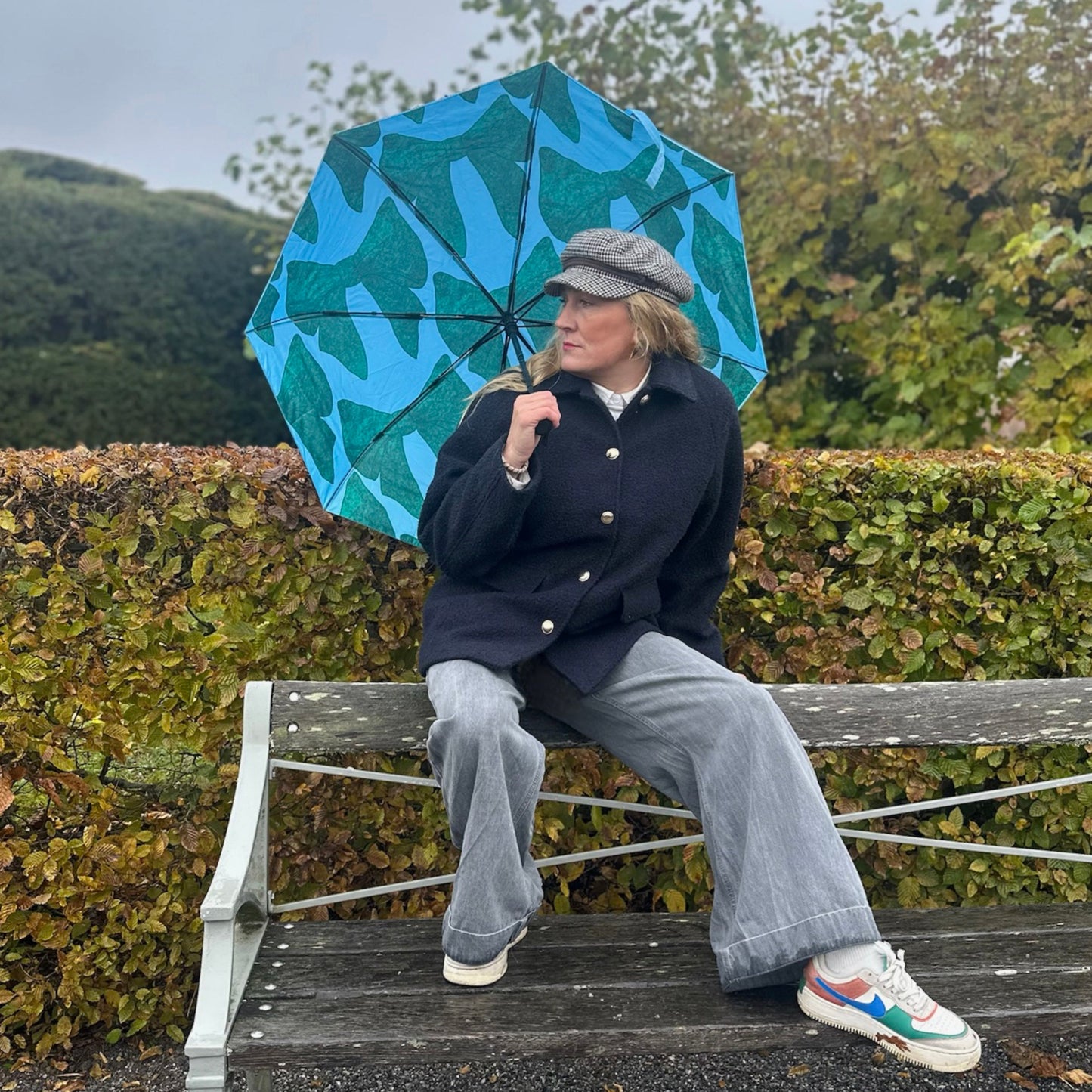 Rosa Hopfällbart Paraply